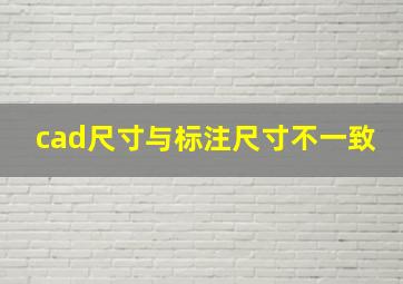 cad尺寸与标注尺寸不一致