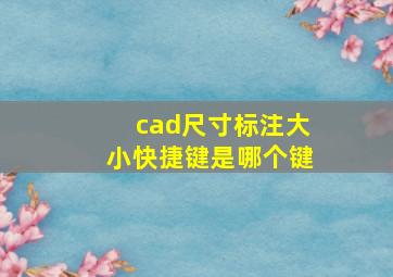 cad尺寸标注大小快捷键是哪个键