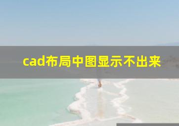 cad布局中图显示不出来