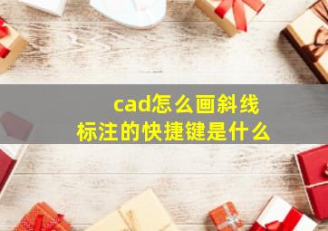 cad怎么画斜线标注的快捷键是什么