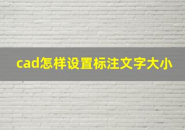 cad怎样设置标注文字大小