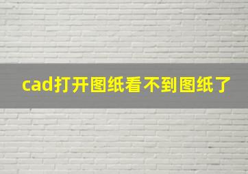 cad打开图纸看不到图纸了