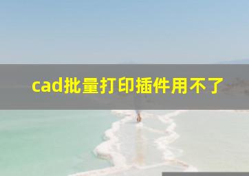 cad批量打印插件用不了