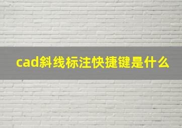 cad斜线标注快捷键是什么