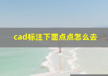 cad标注下面点点怎么去