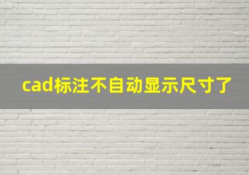 cad标注不自动显示尺寸了