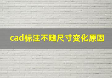 cad标注不随尺寸变化原因