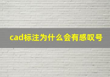 cad标注为什么会有感叹号