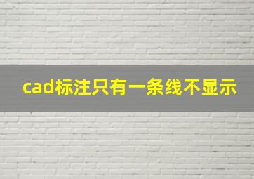 cad标注只有一条线不显示