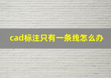 cad标注只有一条线怎么办