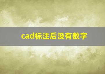 cad标注后没有数字