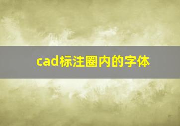 cad标注圈内的字体