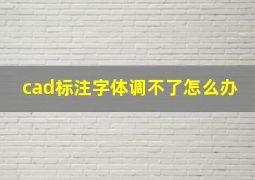 cad标注字体调不了怎么办