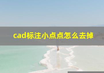 cad标注小点点怎么去掉