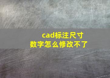 cad标注尺寸数字怎么修改不了