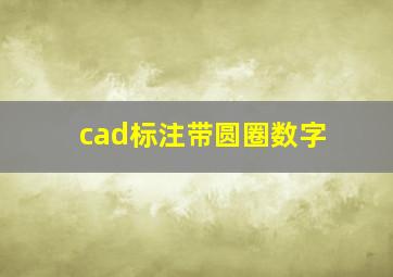 cad标注带圆圈数字