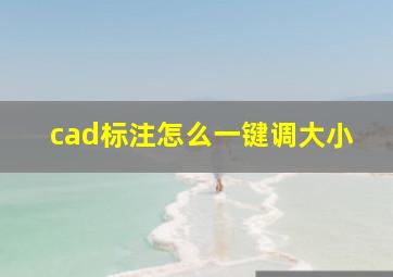 cad标注怎么一键调大小