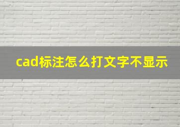 cad标注怎么打文字不显示