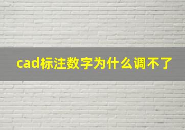 cad标注数字为什么调不了