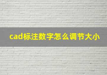 cad标注数字怎么调节大小