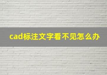 cad标注文字看不见怎么办