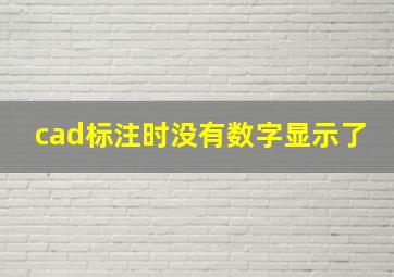 cad标注时没有数字显示了