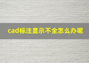 cad标注显示不全怎么办呢