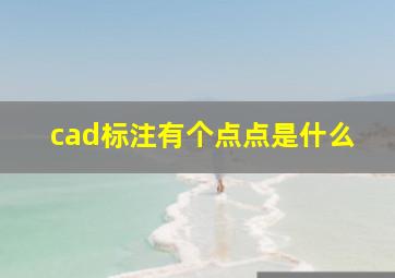 cad标注有个点点是什么