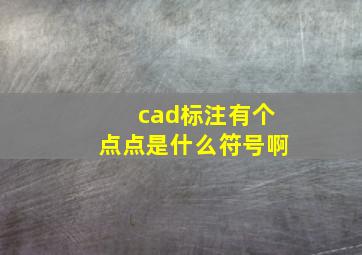 cad标注有个点点是什么符号啊