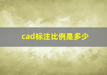 cad标注比例是多少