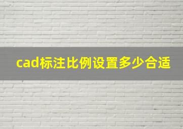 cad标注比例设置多少合适