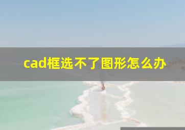 cad框选不了图形怎么办