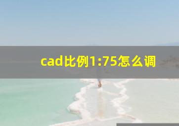 cad比例1:75怎么调