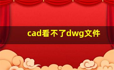 cad看不了dwg文件