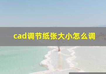 cad调节纸张大小怎么调