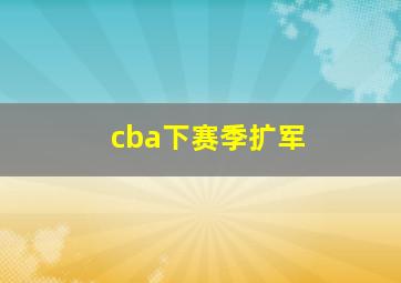 cba下赛季扩军