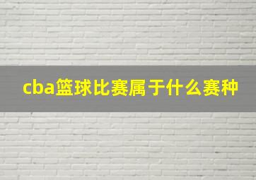 cba篮球比赛属于什么赛种