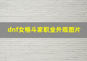 dnf女格斗家职业外观图片