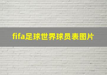 fifa足球世界球员表图片