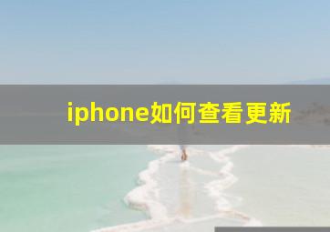 iphone如何查看更新