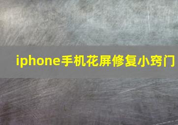 iphone手机花屏修复小窍门