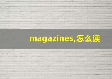 magazines,怎么读