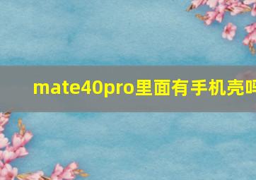 mate40pro里面有手机壳吗