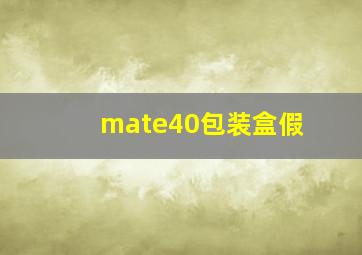 mate40包装盒假