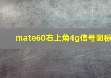 mate60右上角4g信号图标