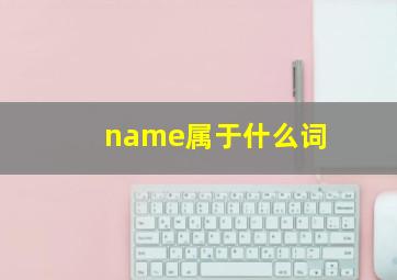 name属于什么词