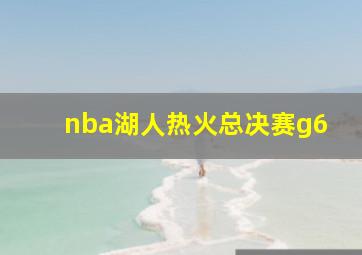 nba湖人热火总决赛g6