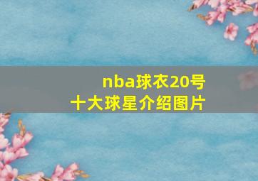 nba球衣20号十大球星介绍图片