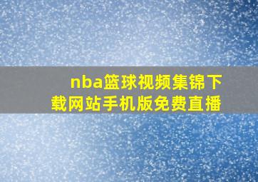 nba篮球视频集锦下载网站手机版免费直播