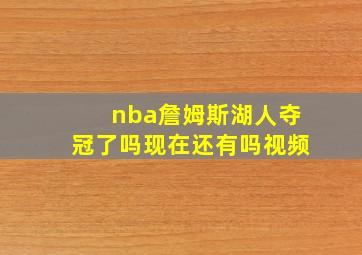 nba詹姆斯湖人夺冠了吗现在还有吗视频